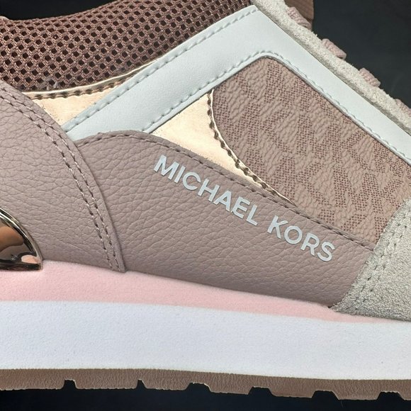 ✨NEW 6.5 Womens shoes Michael Kors Wilma Trainer Sneakers Pink Suede 49TOWIFS1S✨ - Picture 11 of 11